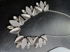 Wallis Leaf Necklace With Citrine Coloured Crystals Costume jewellery