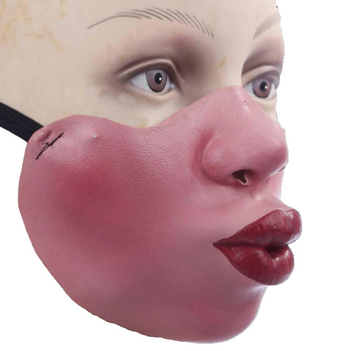 Funny gag half face - gag,