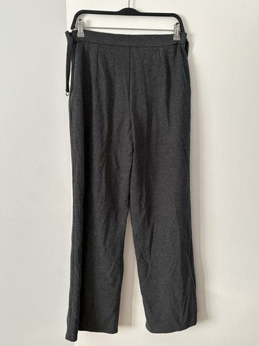Grey wide leg zara women - leg,