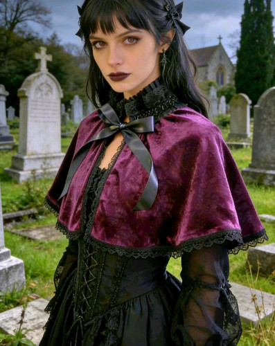 Cerise purple velvet - cerise, with