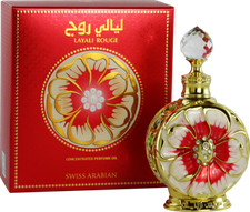 Layali Rouge by Swiss Arabian, Concentrated Perfume Oil 0.5 oz For Women
