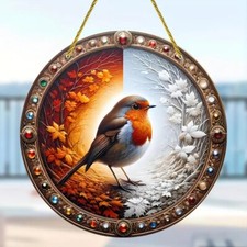 Robin Suncatcher Stained Glass