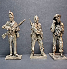 silver soldiers metal  figures