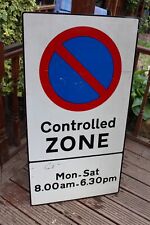 old controlled zone road sign