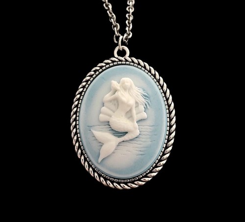 Mermaid necklace pendant - necklace,