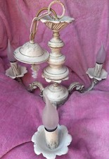 Decorative 3 Branch Painted Metal Chandelier Type Light Fitting. Contemporary 