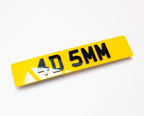 Pair 5mm number plates - pair, 4d