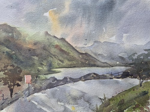 Highlands scotland watercolour - highlands,