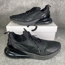 Nike Air Max 270 Trainers Mens Size 10 UK / EUR 45 Triple Black Lace Up Shoes
