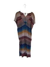 Missoni Mare Metallic Zig Zag Multicolour Playsuit with Waist Tie, Sz IT 42