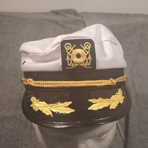 Captains hat white - hat, nautical