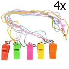 4 x PLASTIC WHISTLES sports