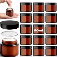 60ml Amber Glass Cosmetic Jars