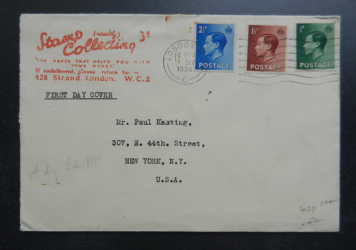 1936 first stamps king - first,