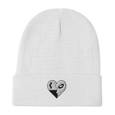 Split‑Heart Shadow Beanie