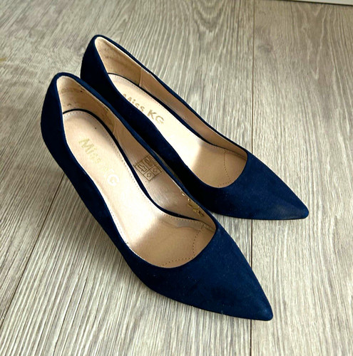 Miss navy suede pointed - miss, kg