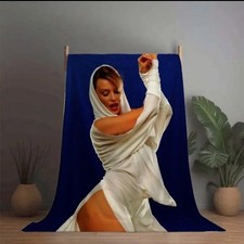 Kylie Minogue Themed Plush Blanket Soft Flannel All-Season Cozy Throw 220x150cm 