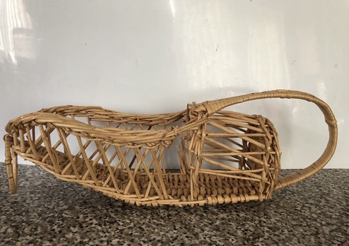 Vintage wicker wine bottle - vintage,