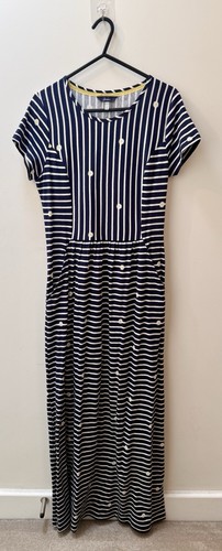 Joules navy stripe maxi - navy, dress