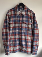 Fat Face - XL - Men’s Long Sleeve Lined Shirt Jacket Overshirt Blue White Check