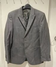 Grey Suit Jacket 38R By John Brook Alfred Brown 