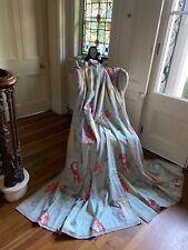 NEXT Wisteria Long Pair Lined Curtains Duck Egg Blue Pastels Eyelet 6ft Spring,