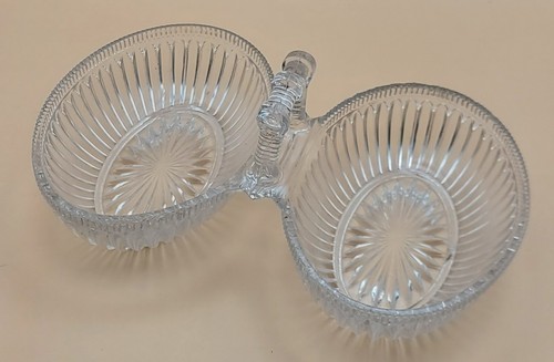 Vintage clear glass double - vintage,