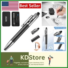 Bolt Action Multi-Function Tactical Pen with Stylus & Refillable Ink