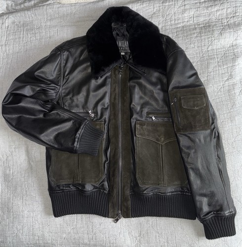 Milano black leather jacket - leather,