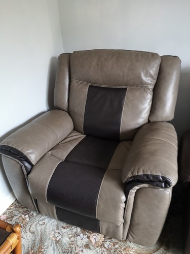 Faux leather armchair - armchair, scs