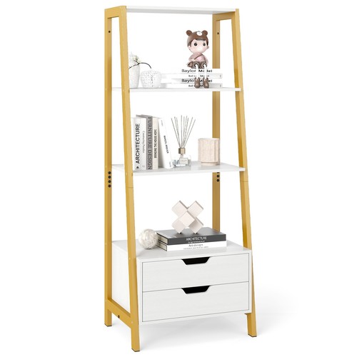 Costway ladder bookshelf tall - ladder,