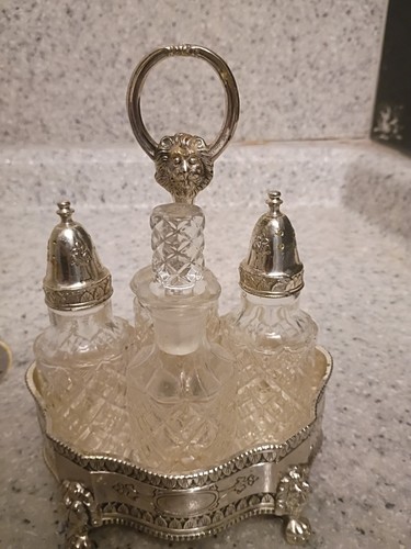 Vintage silverplate cruet - silverplate,