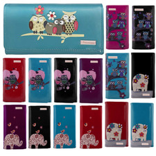 kukubird Large Wallet PU Leather Bifold Card Holder with Zipper Coin Purse