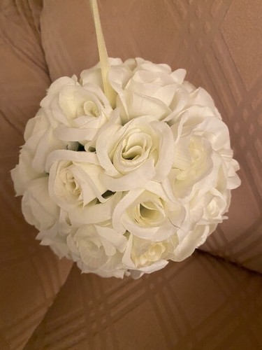 10x artificial white rose - 10x,