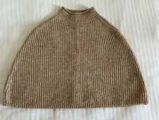 Zara Crop style Cape Poncho Beige Colour Size EUR M In VGC