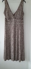 Principles Women's brown And cream Long Sleeveless Dress  Size 12 