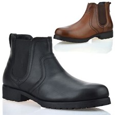 Mens New Leather Chelsea Ankle