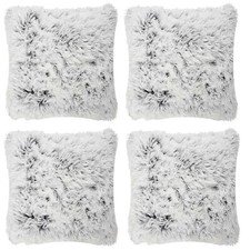 x 4 Cushion Covers Faux Fur