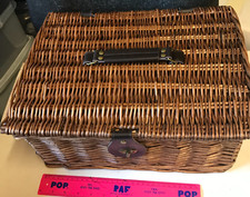 M&S Christmas Wicker Food Storage Picnic Hamper - Empty -38 x 27cm