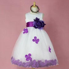 Purple Flower Petals Girl