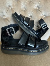 Dr Martens Clarissa Gladiator Patent Leather Sandals,size Uk 5,Eu 38