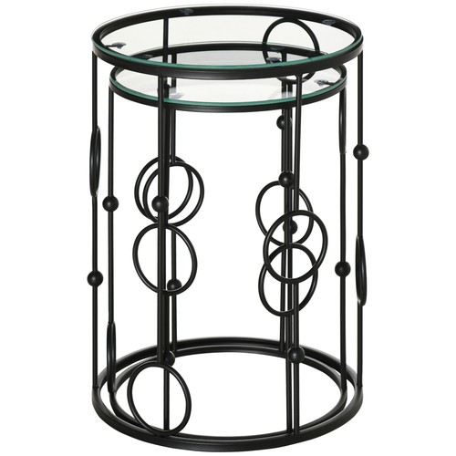Homcom set nesting coffee - nesting,