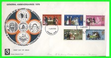 G.B. 1970 General Anniversaries set on Cameo First Day Cover, Plymouth