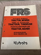 Kubota Tractor B1700 B2100 B2400 RC54-24B RC60-24B Flat Rate Schedule