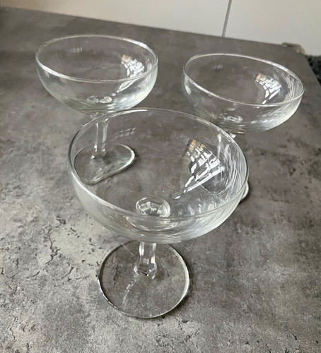Vintage hexagonal faceted stem - vintage,