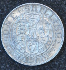Shilling 1900 Victoria Veiled