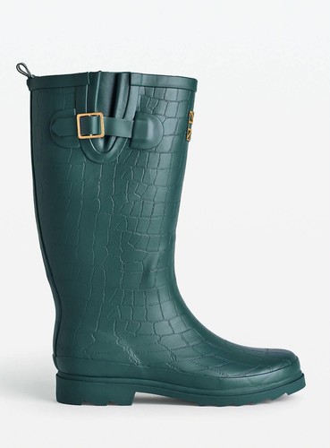 Womens green croc print - green,