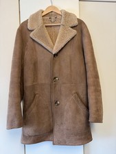 Vintage Manstyle Sheepskin Coat, Large  