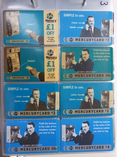 Vintage phone cards mercury - phone,