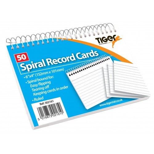 Spiral record cards pack 50 - pack,